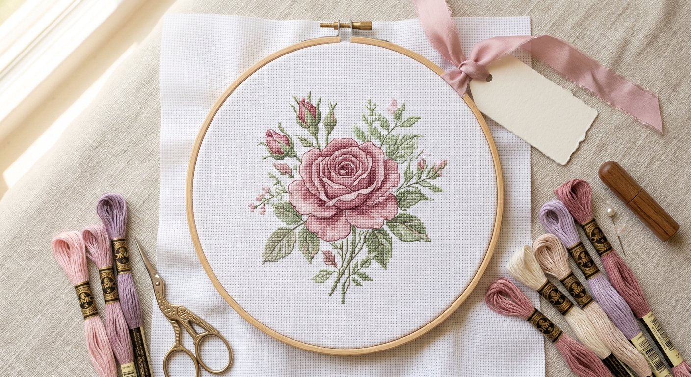 Mother's Day Cross-Stitch Gifts: DMC Colors for Roses, Pinks & Florals