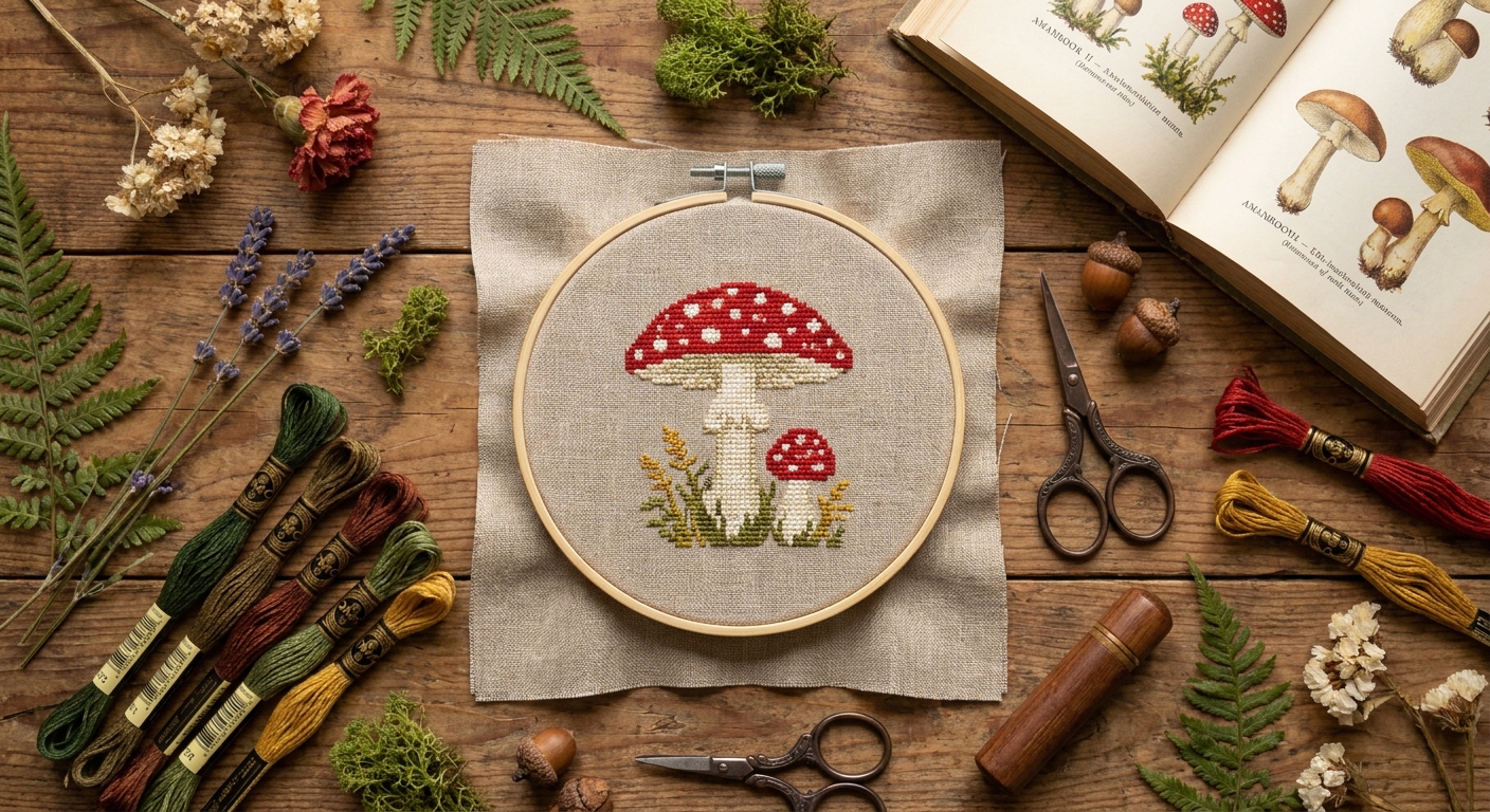 DMC Colors for Mushroom Cottagecore