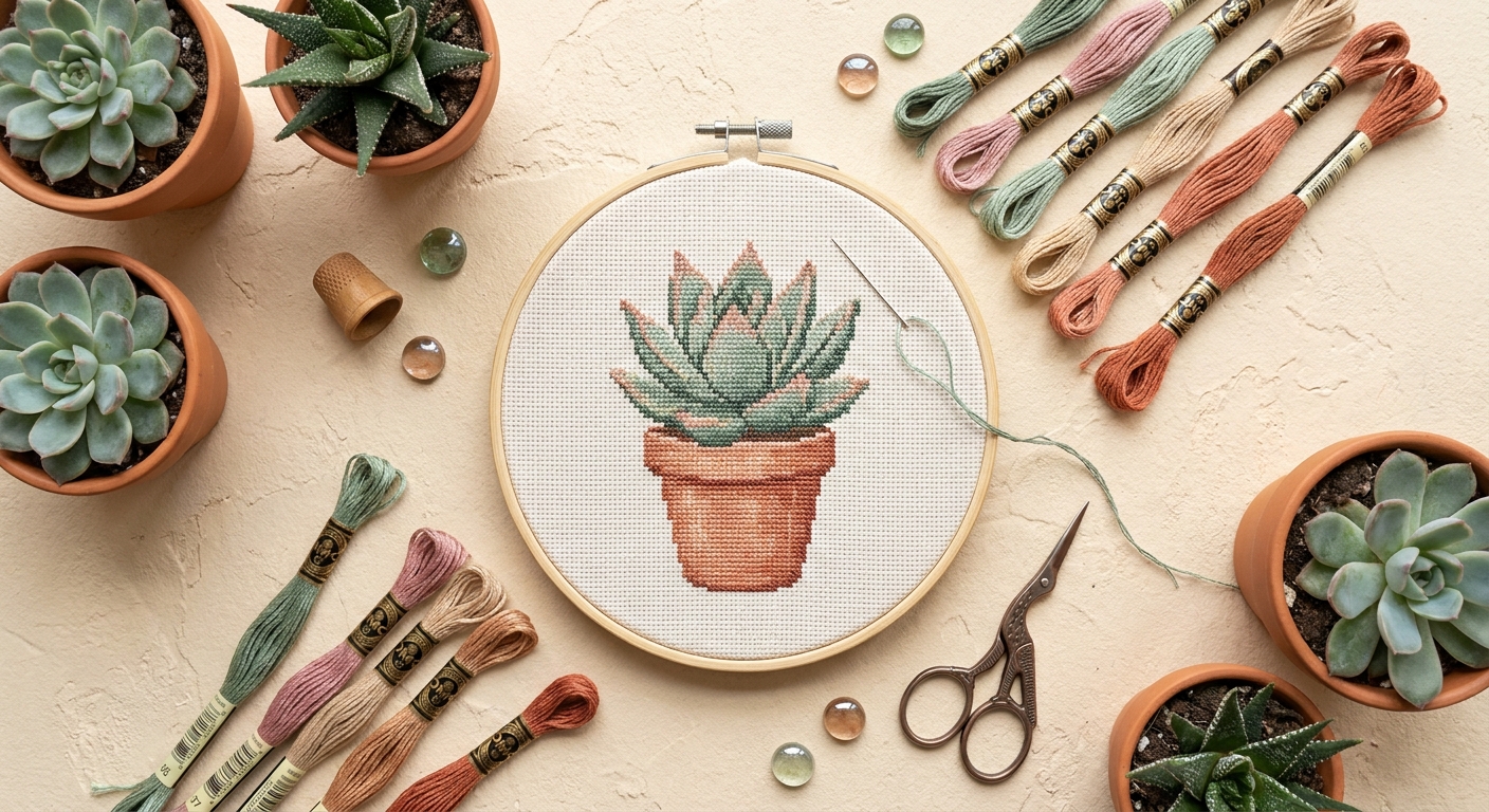 DMC Colors for Succulents and Cacti