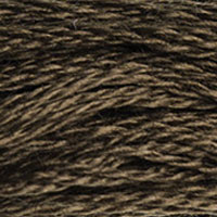 DMC 3031 Very Dark Mocha Brown embroidery floss skein