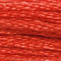 DMC 350 Medium Coral embroidery floss skein