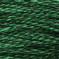 DMC 3818 Ultra Very Dark Emerald Green embroidery floss skein