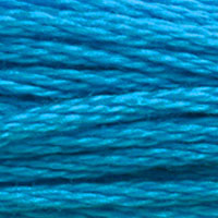 DMC 3843 Electric Blue embroidery floss skein