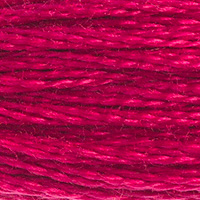 DMC 498 Dark Red embroidery floss skein