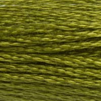 DMC 580 Dark Moss Green embroidery floss skein