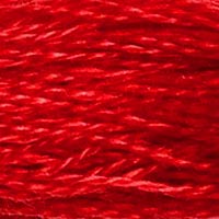 DMC 666 Bright Red embroidery floss skein