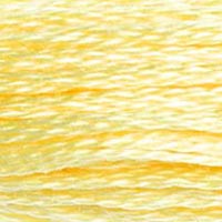 DMC 727 Very Light Topaz embroidery floss skein