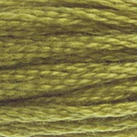 DMC 733 Medium Olive Green embroidery floss skein