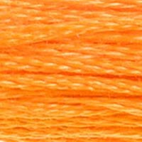 DMC 741 Medium Tangerine embroidery floss skein