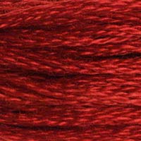 DMC 817 Very Dark Coral Red embroidery floss skein