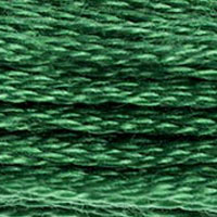 DMC 910 Dark Emerald Green embroidery floss skein