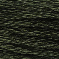 DMC 934 Black Avocado Green embroidery floss skein