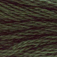 DMC 935 Dark Avocado Green embroidery floss skein