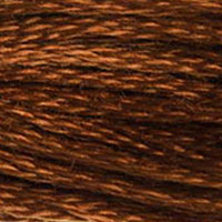 DMC 975 Dark Golden Brown embroidery floss skein